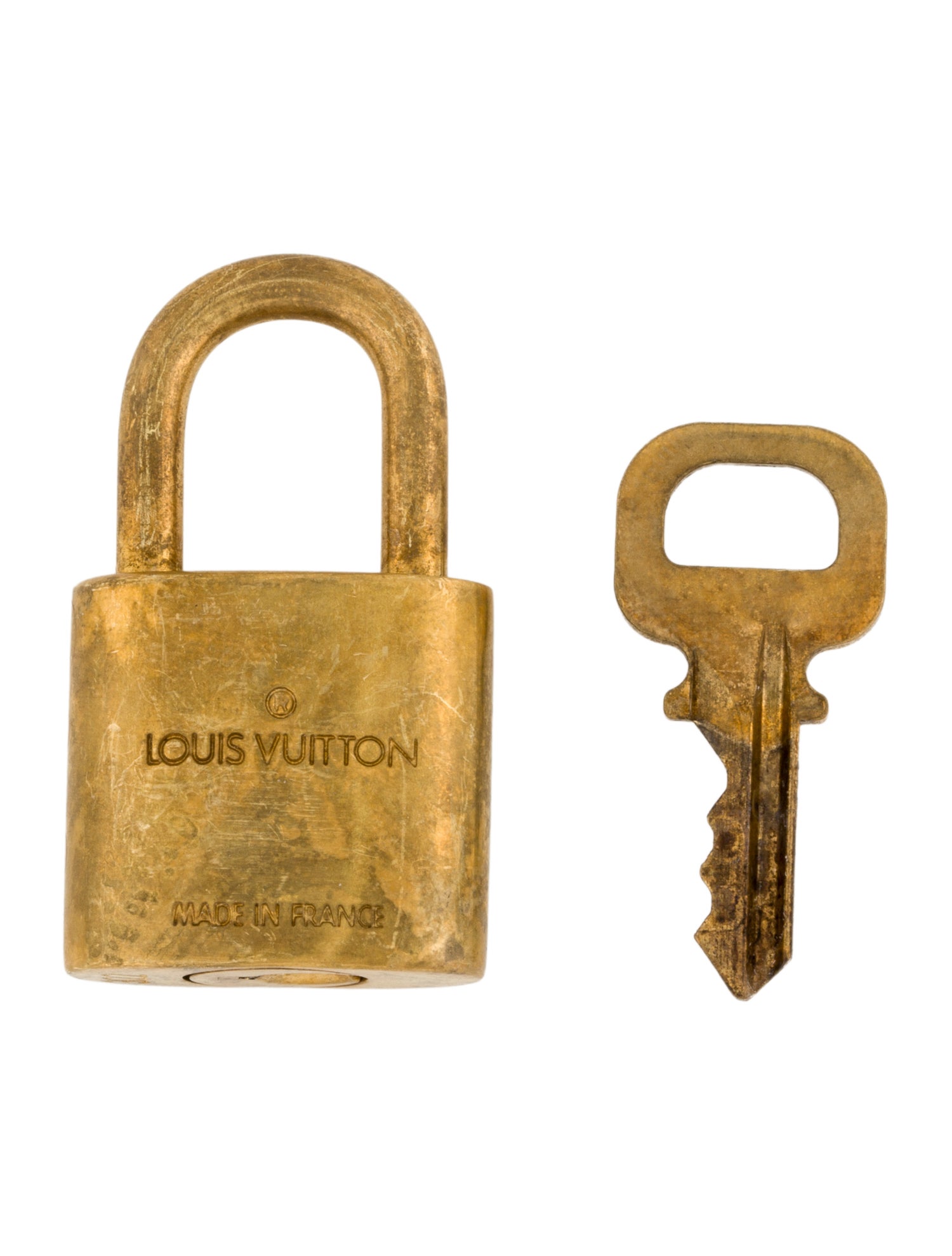 Louis Vuitton Brass Lock & Key Set