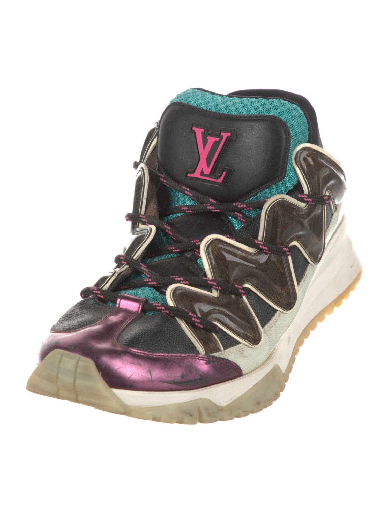Louis Vuitton Leather Printed Athletic Sneakers