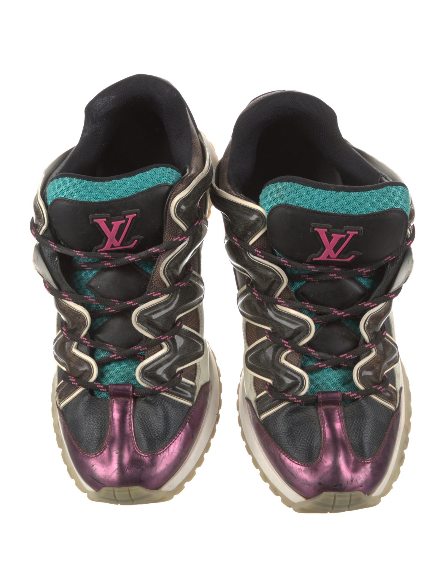 Louis Vuitton Leather Printed Athletic Sneakers
