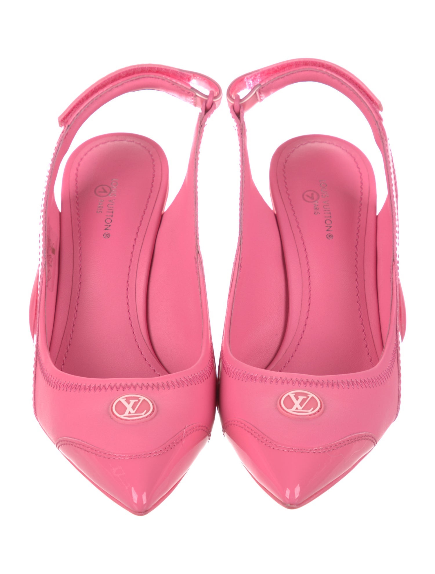 Louis Vuitton Patent Leather Slingback Pumps