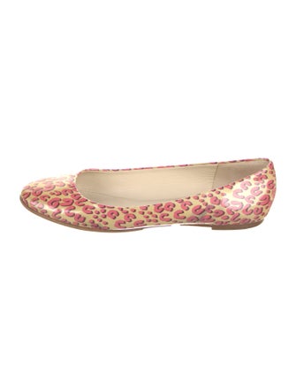 Louis Vuitton Patent Leather Animal Print Ballet Flats