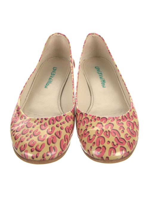 Louis Vuitton Patent Leather Animal Print Ballet Flats