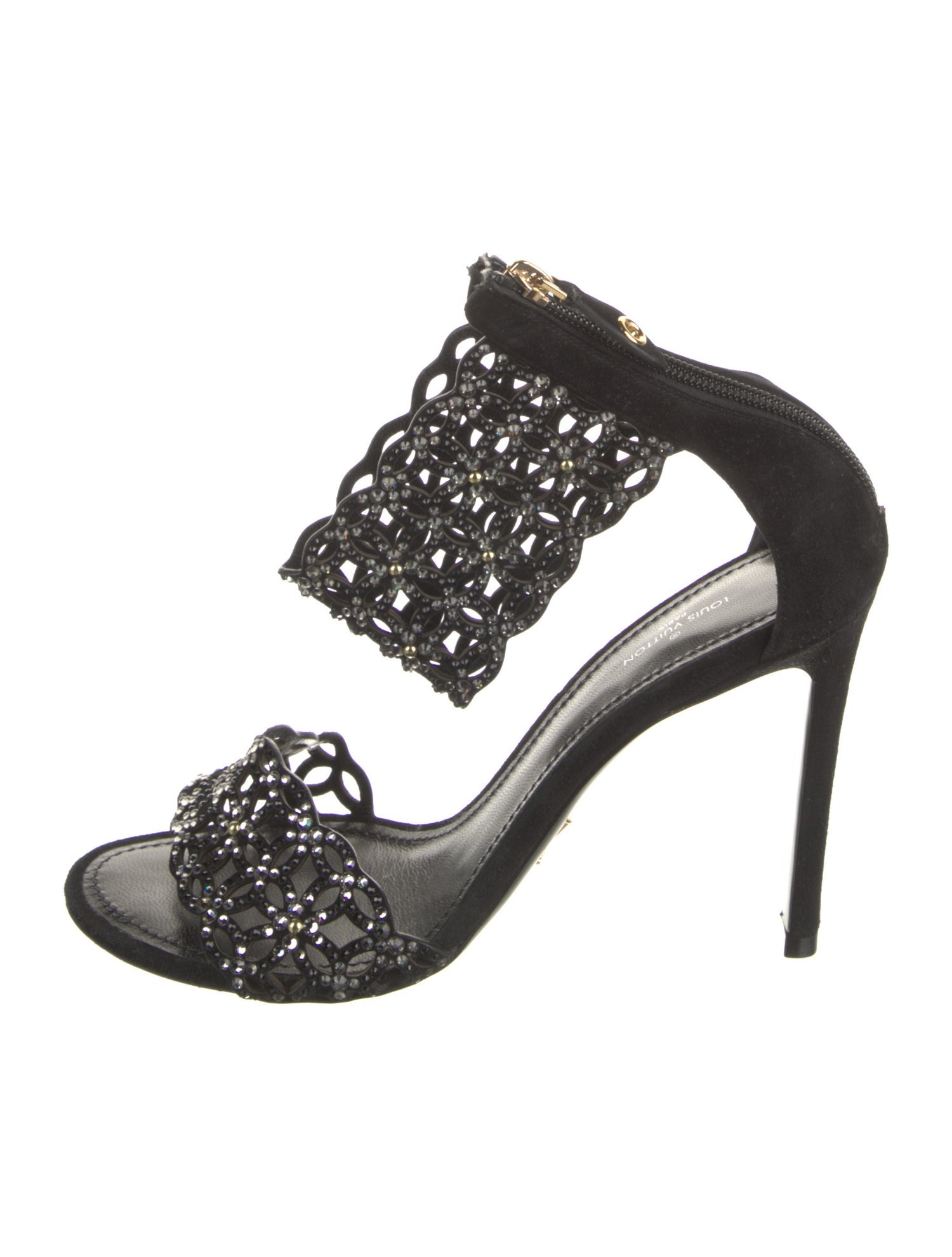 Louis Vuitton Crystal Printed T-Strap Pumps