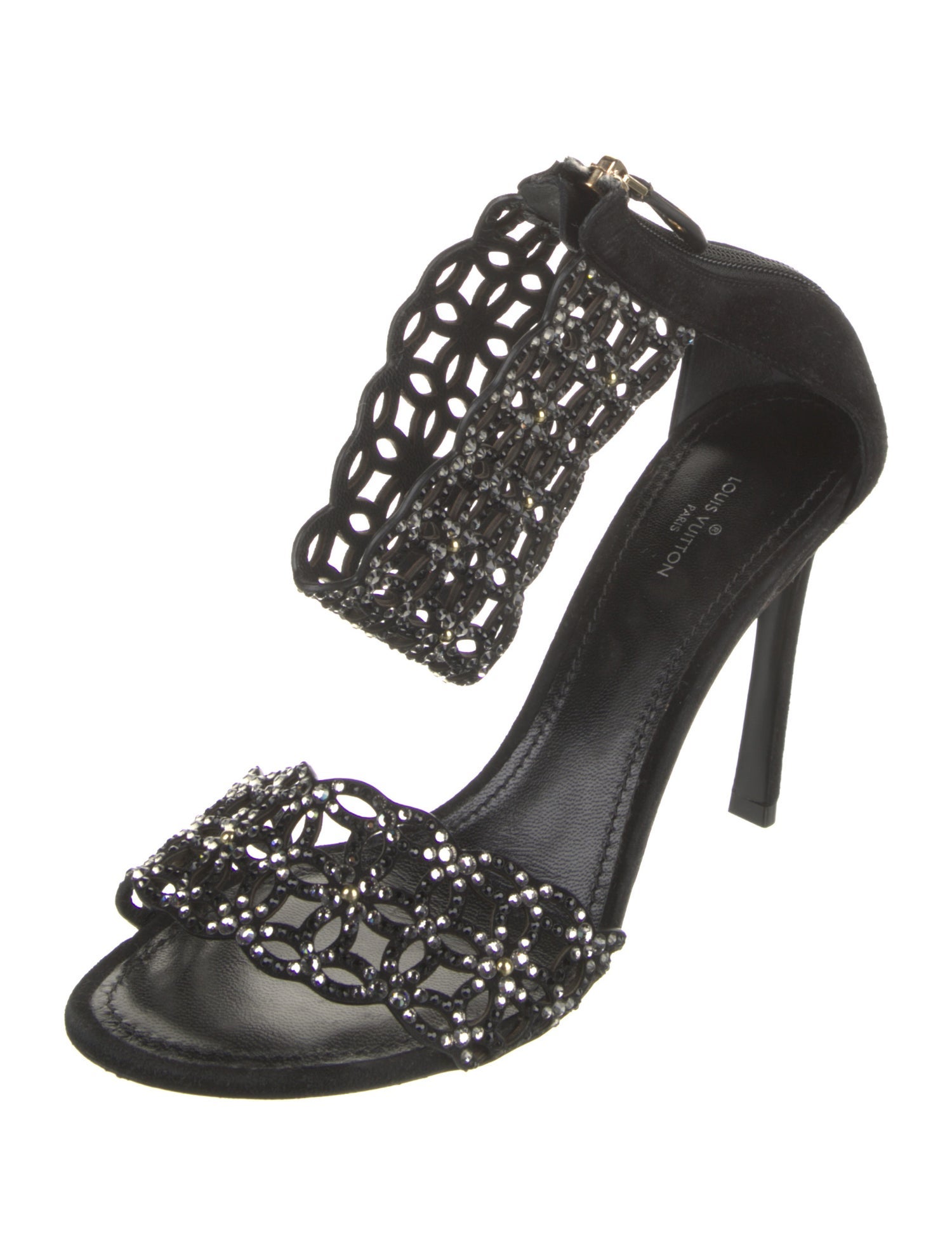 Louis Vuitton Crystal Printed T-Strap Pumps