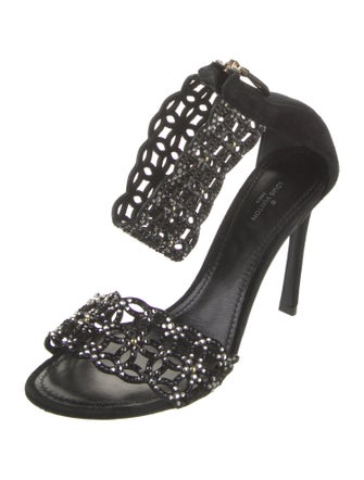 Louis Vuitton Crystal Printed T-Strap Pumps