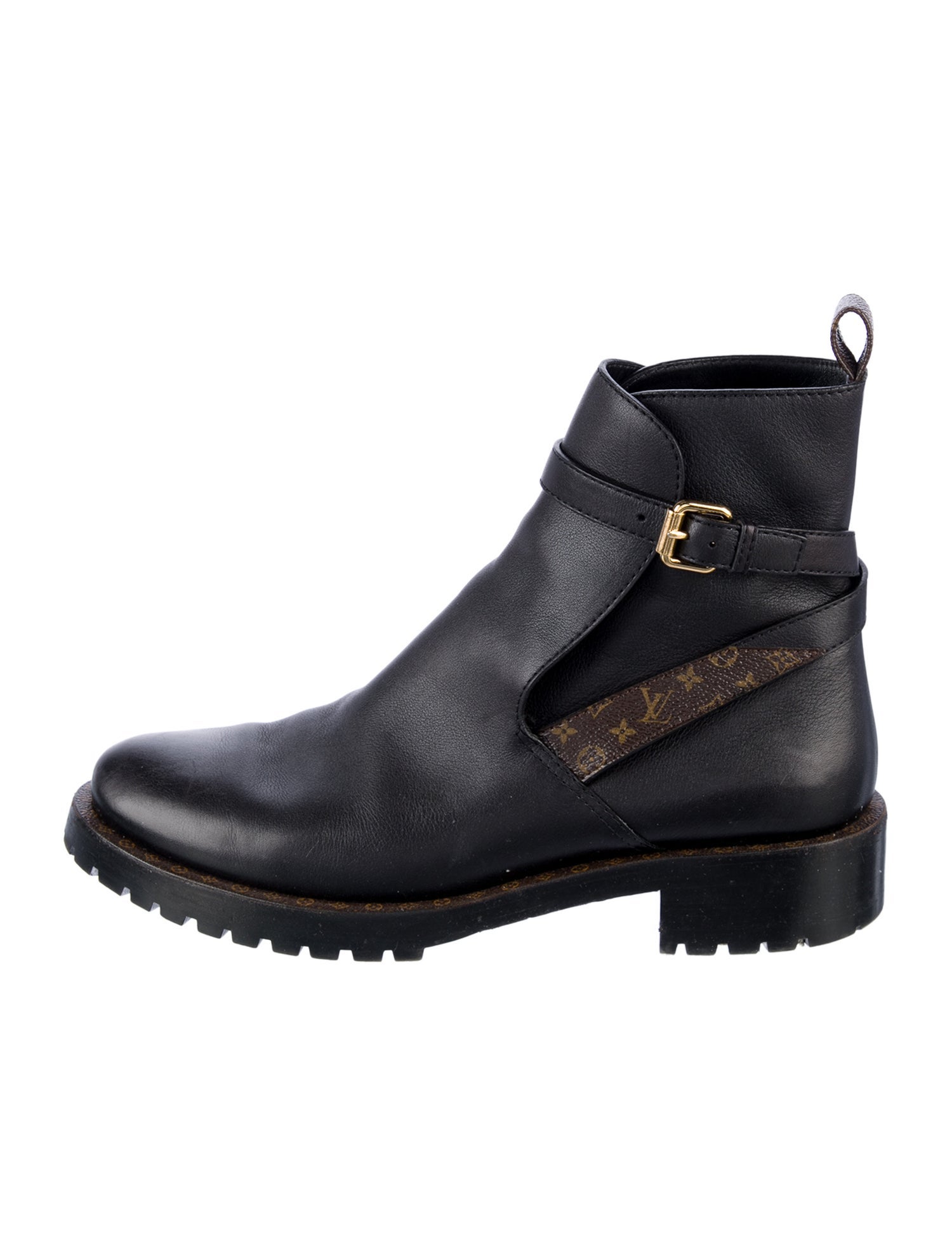 Louis Vuitton LV Monogram Leather Moto Boots