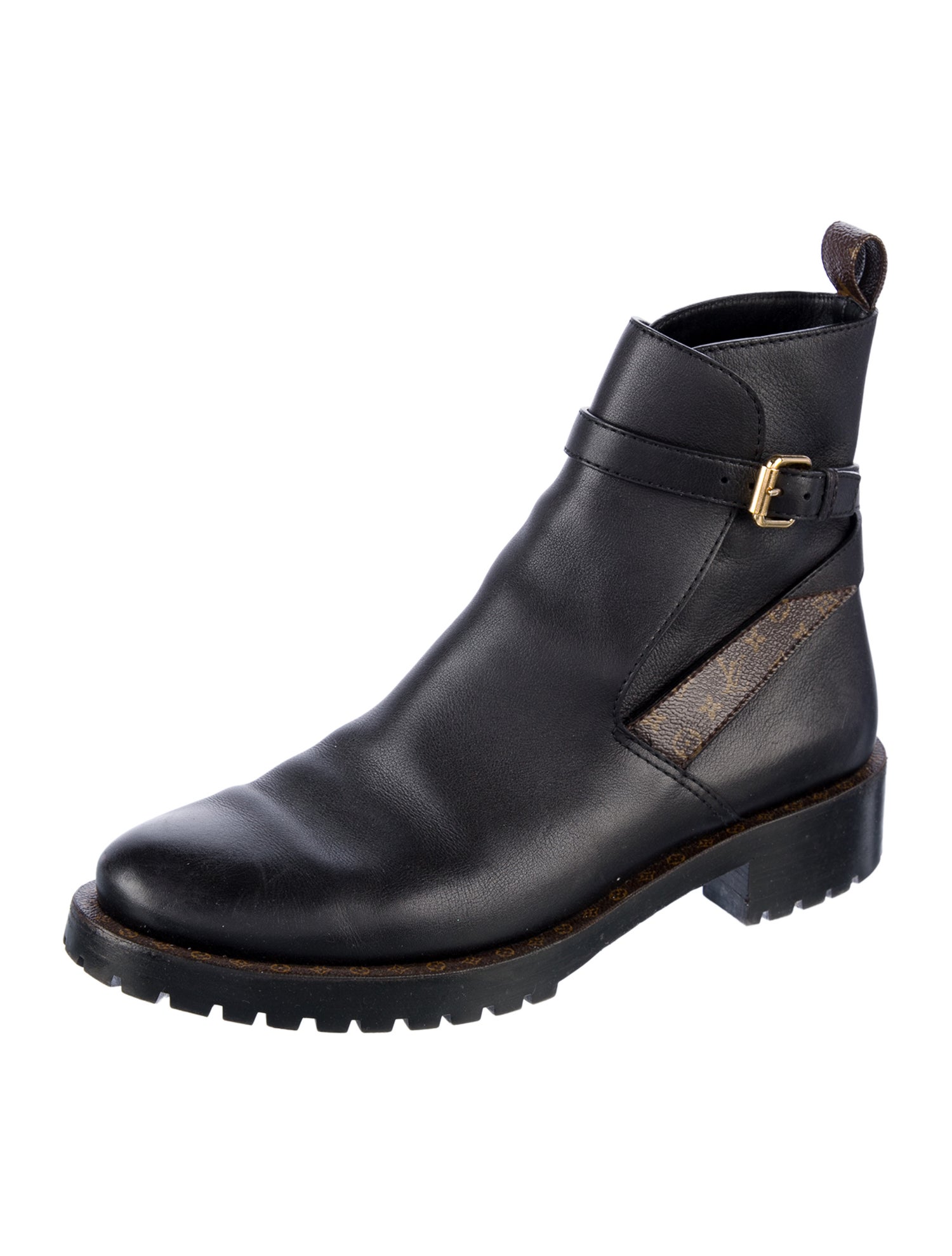 Louis Vuitton LV Monogram Leather Moto Boots