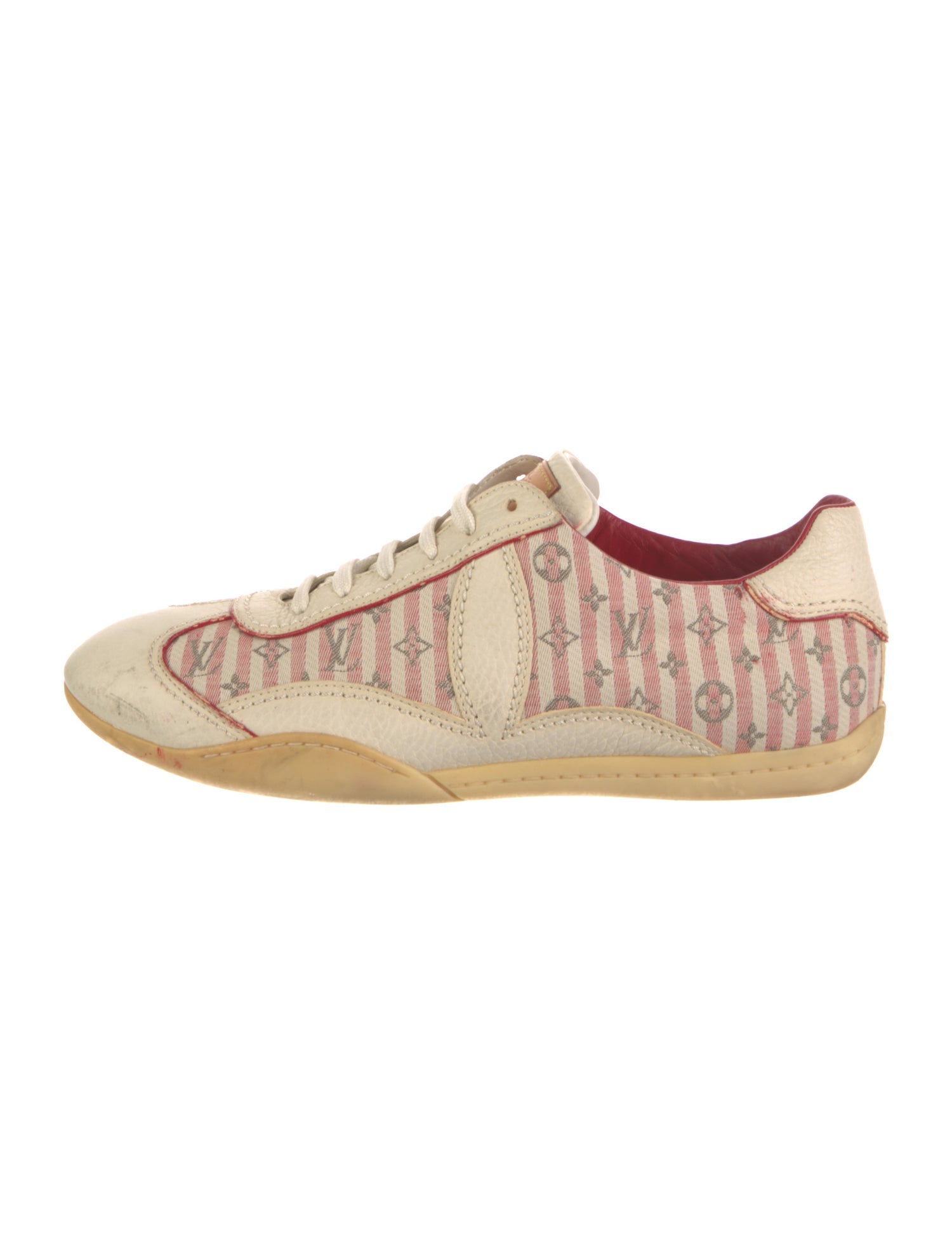Louis Vuitton LV Monogram Leather Trim Embellishment Sneakers