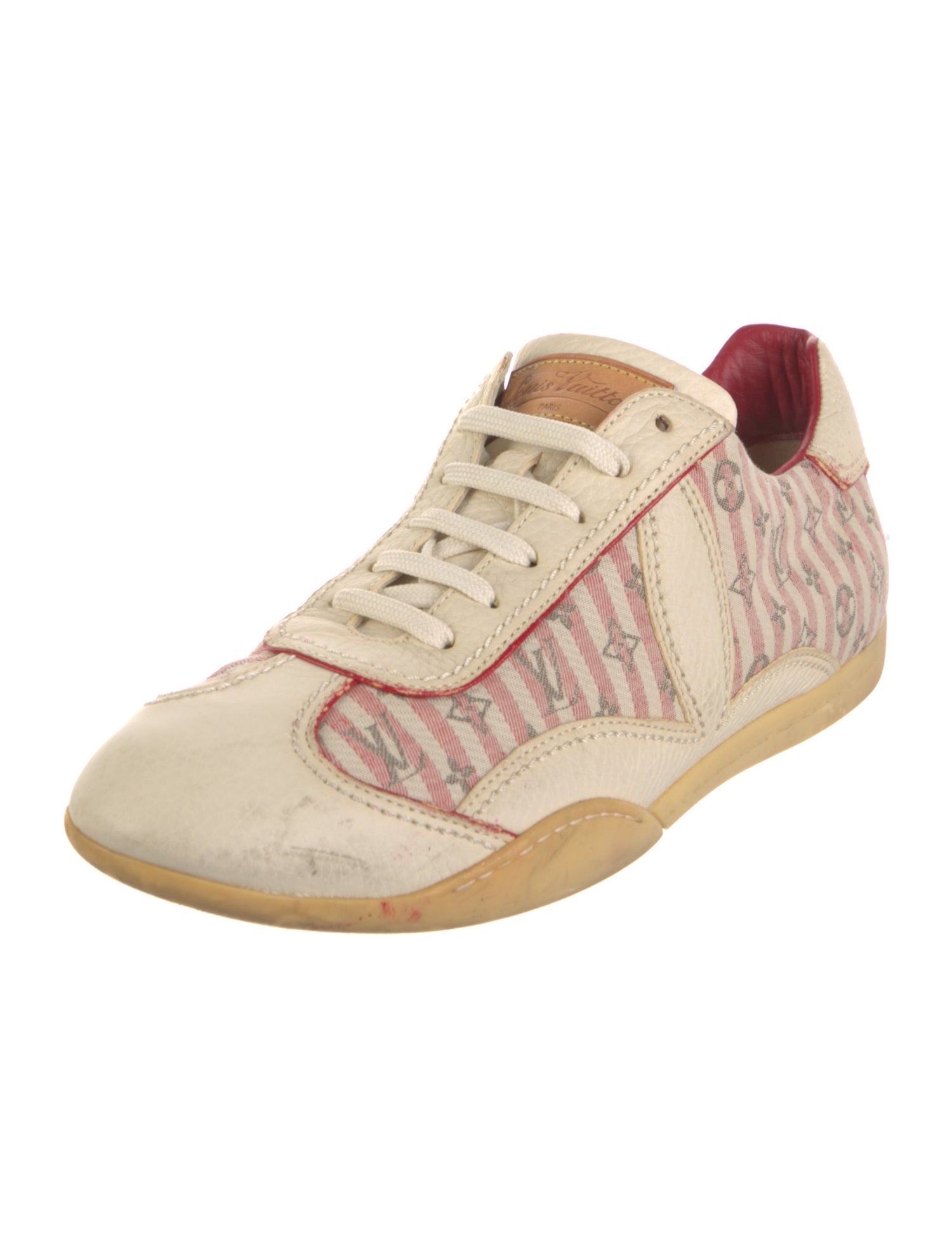 Louis Vuitton LV Monogram Leather Trim Embellishment Sneakers