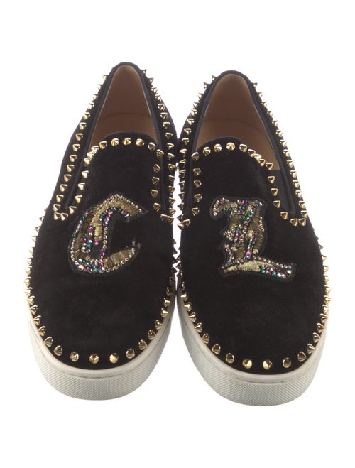 Christian Louboutin Suede Crystal Embellishments Sneakers