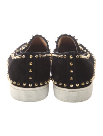 Christian Louboutin Suede Crystal Embellishments Sneakers