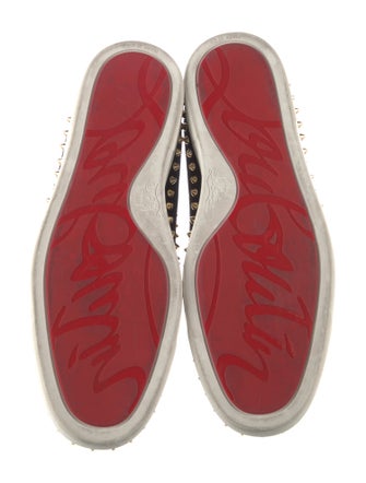 Christian Louboutin Suede Crystal Embellishments Sneakers
