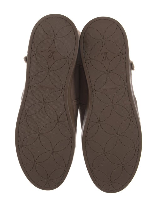 Louis Vuitton Suede Fur Trim Riding Boots