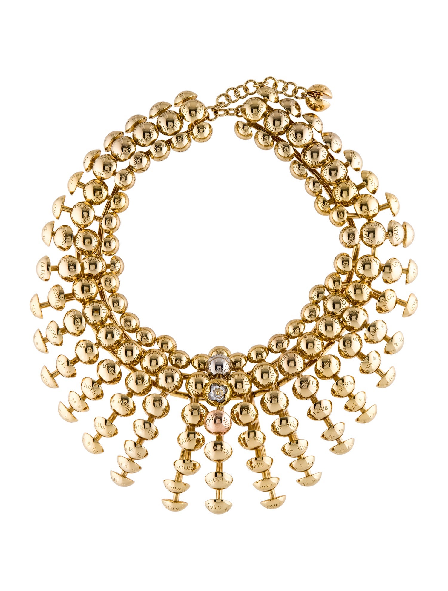Louis Vuitton Crystal Studded Statement Collar Necklace