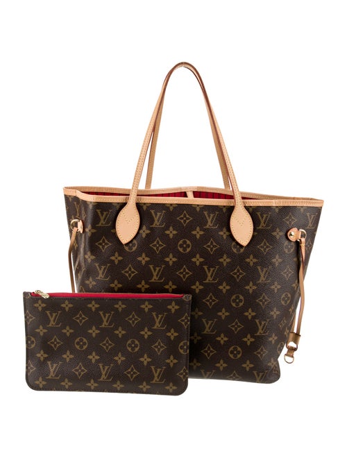Louis Vuitton LV Monogram Neverfull w/Pouch MM