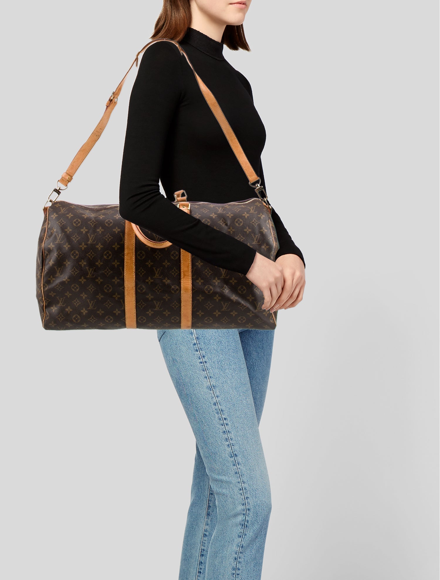 Louis Vuitton LV Monogram Keepall Bandouliere 55 Vintage