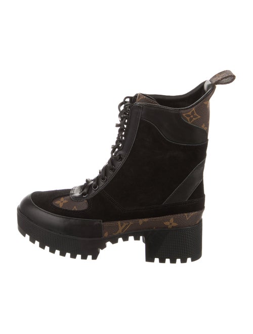 Louis Vuitton LV Monogram Suede Combat Boots
