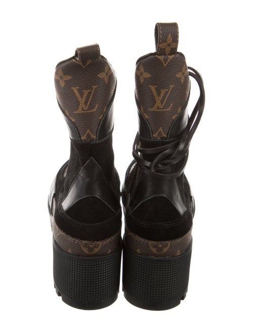 Louis Vuitton LV Monogram Suede Combat Boots