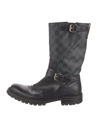Louis Vuitton Damier Graphite Pattern Boots