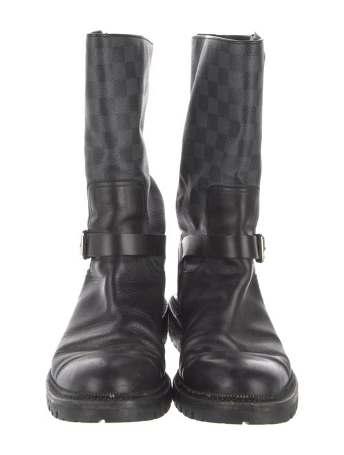 Louis Vuitton Damier Graphite Pattern Boots