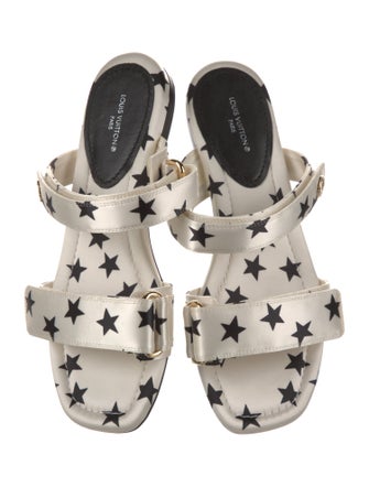 Louis Vuitton Signature Logo Satin Slides
