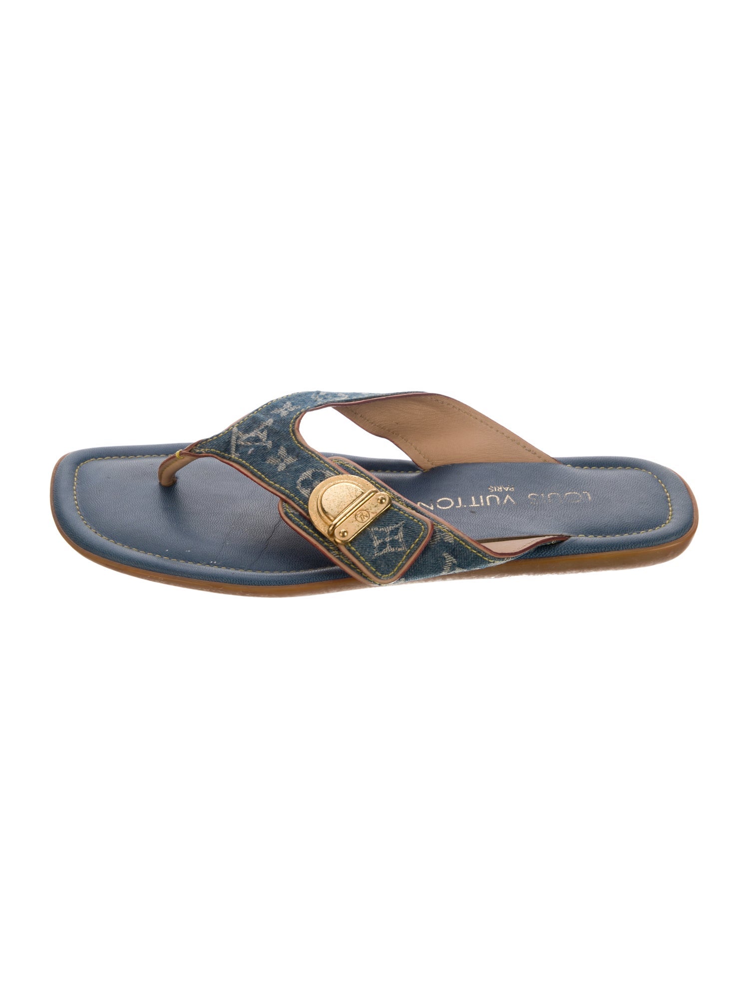 Louis Vuitton LV Monogram Denim Slides
