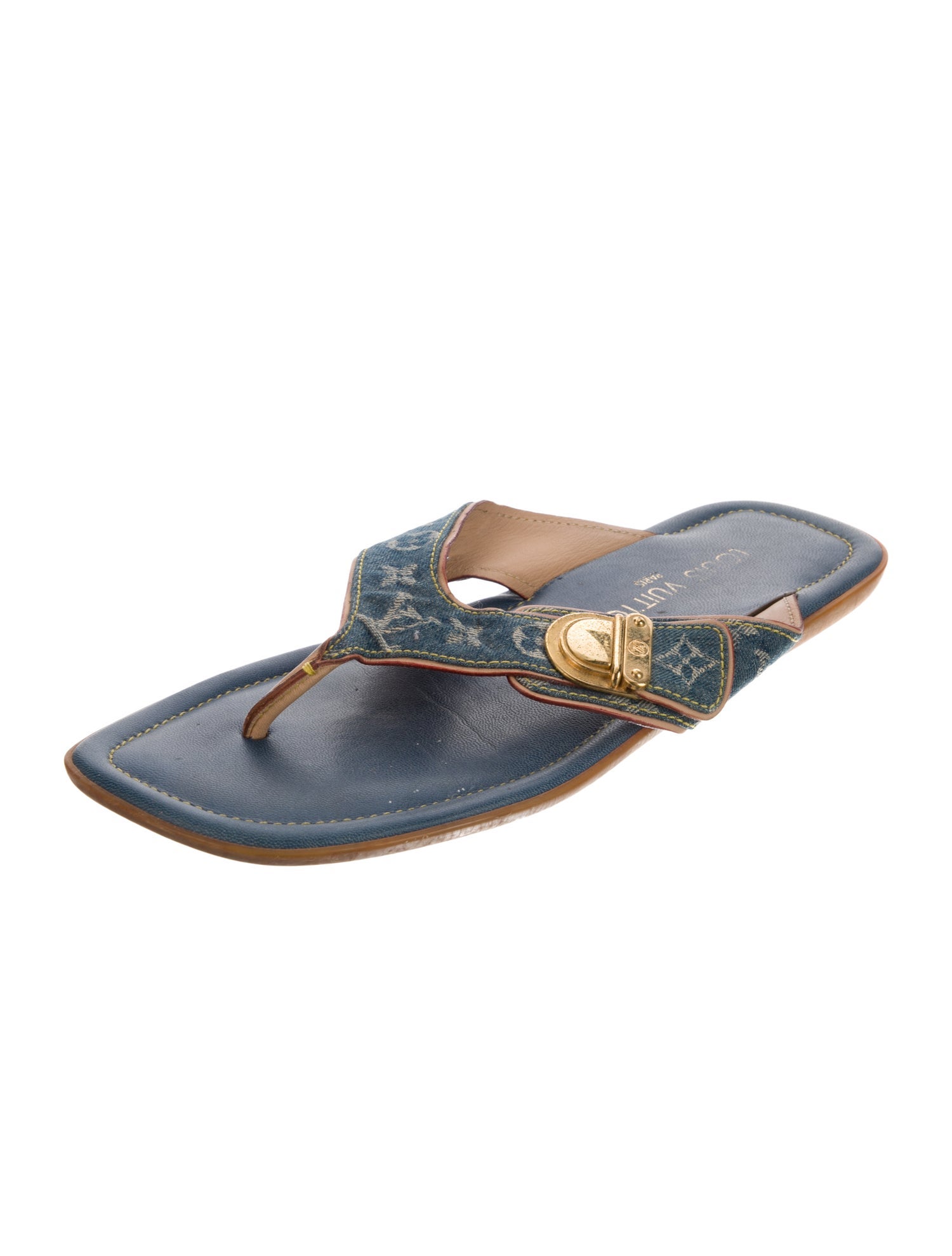 Louis Vuitton LV Monogram Denim Slides