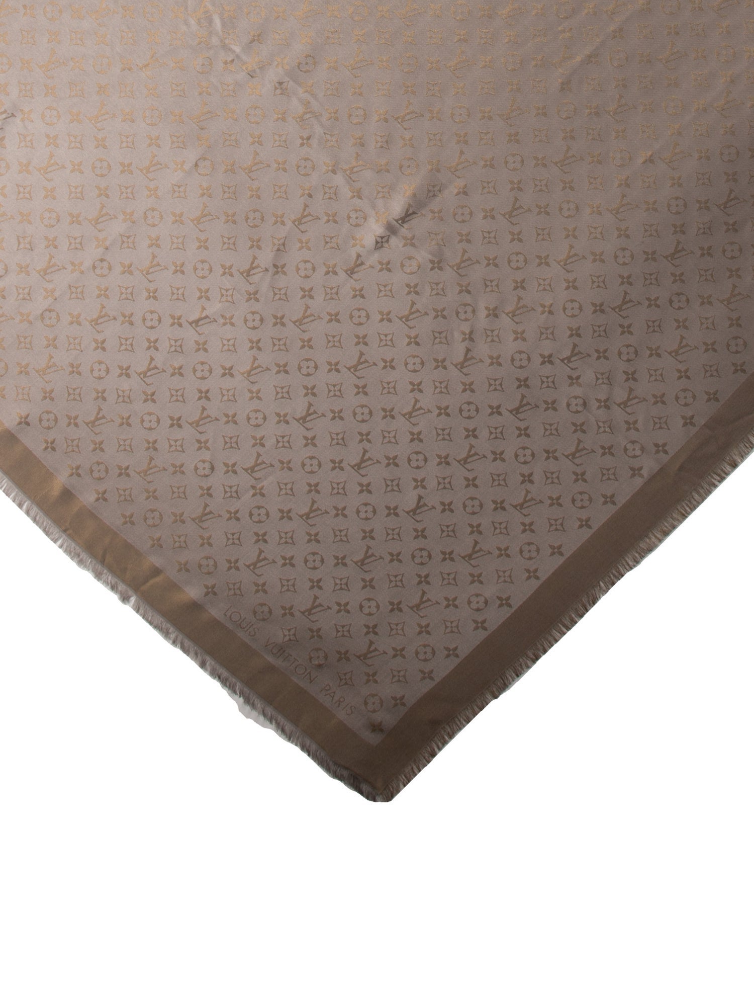 Louis Vuitton Silk Monogram Pattern Shawl