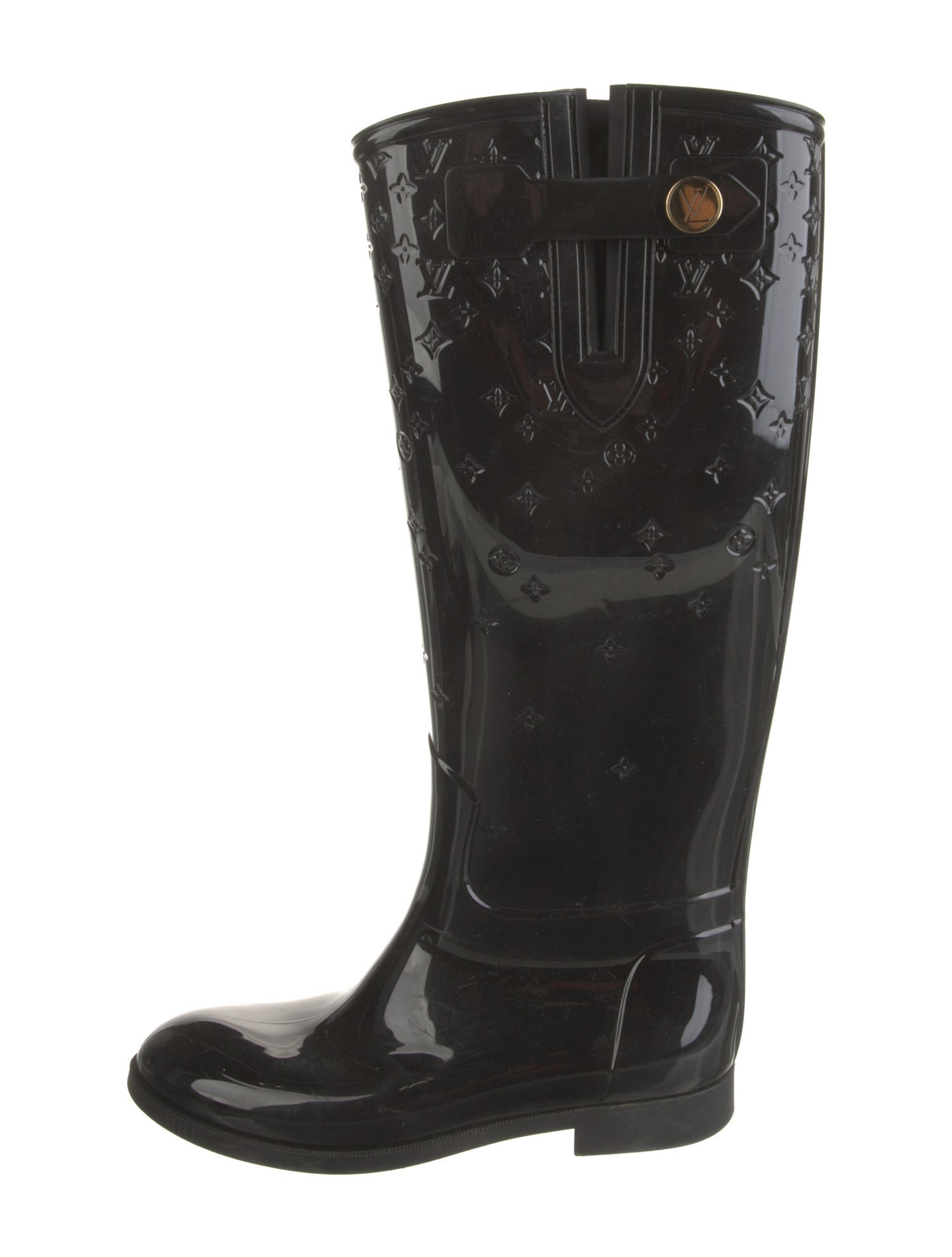 Louis Vuitton Monogram Pattern Rubber Rain Boots