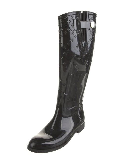 Louis Vuitton Monogram Pattern Rubber Rain Boots