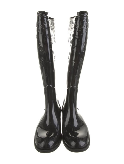 Louis Vuitton Monogram Pattern Rubber Rain Boots