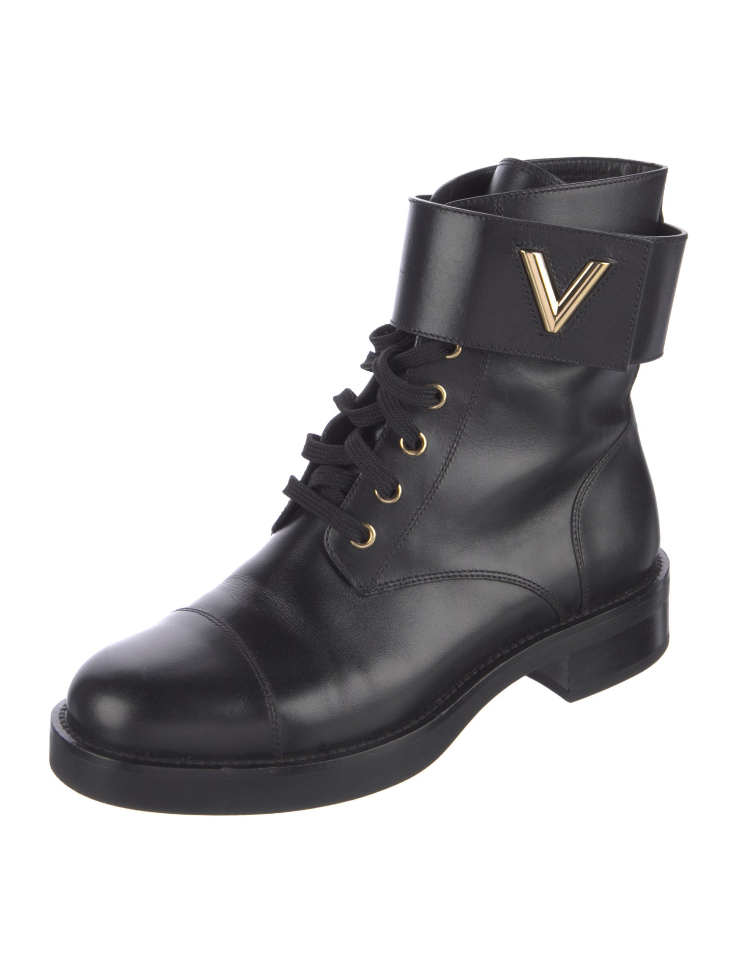 Louis Vuitton 2017 Wonderland Flat Ranger Combat Boots
