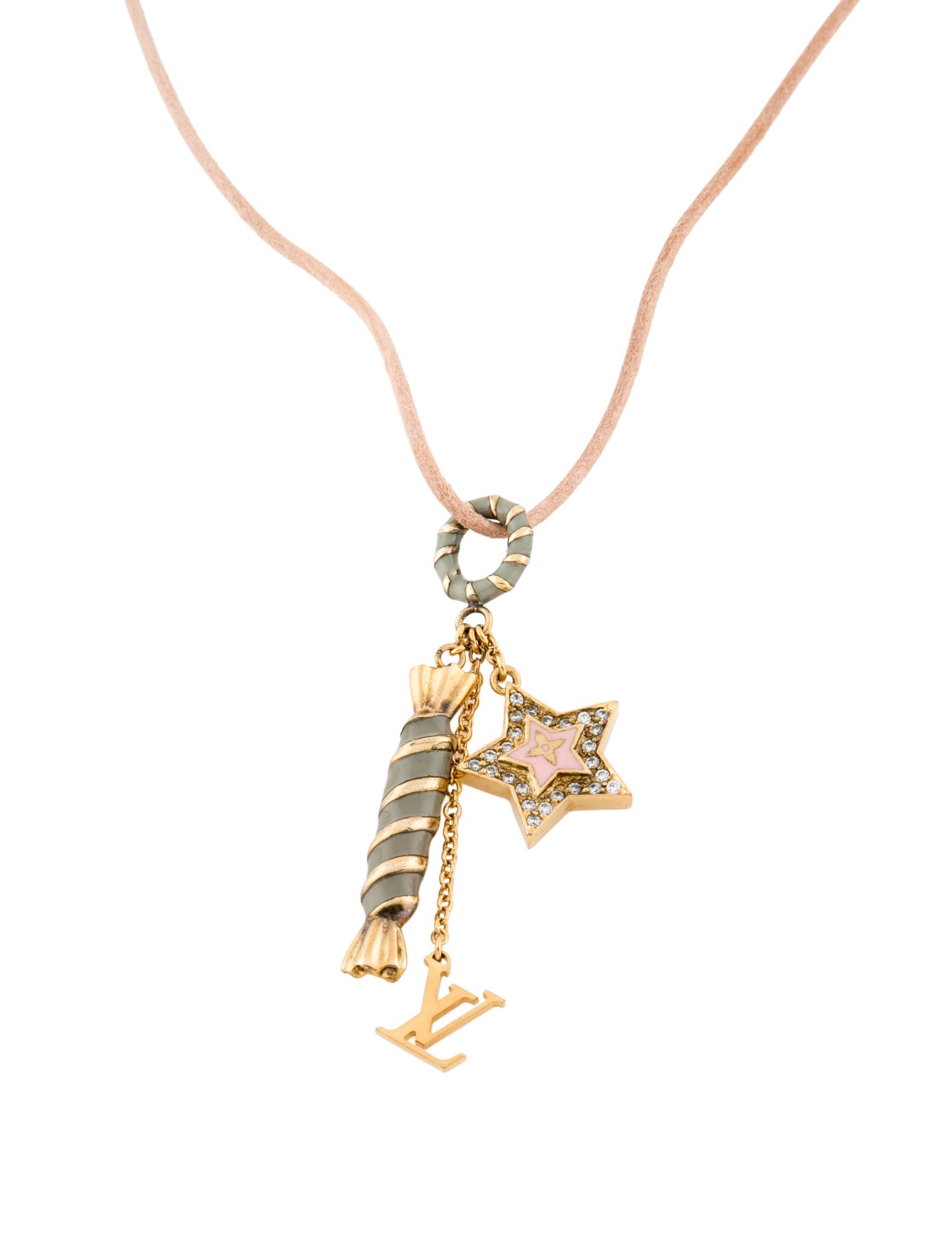 Louis Vuitton Enamel & Crystal Tutti Sweety Pendant Necklace