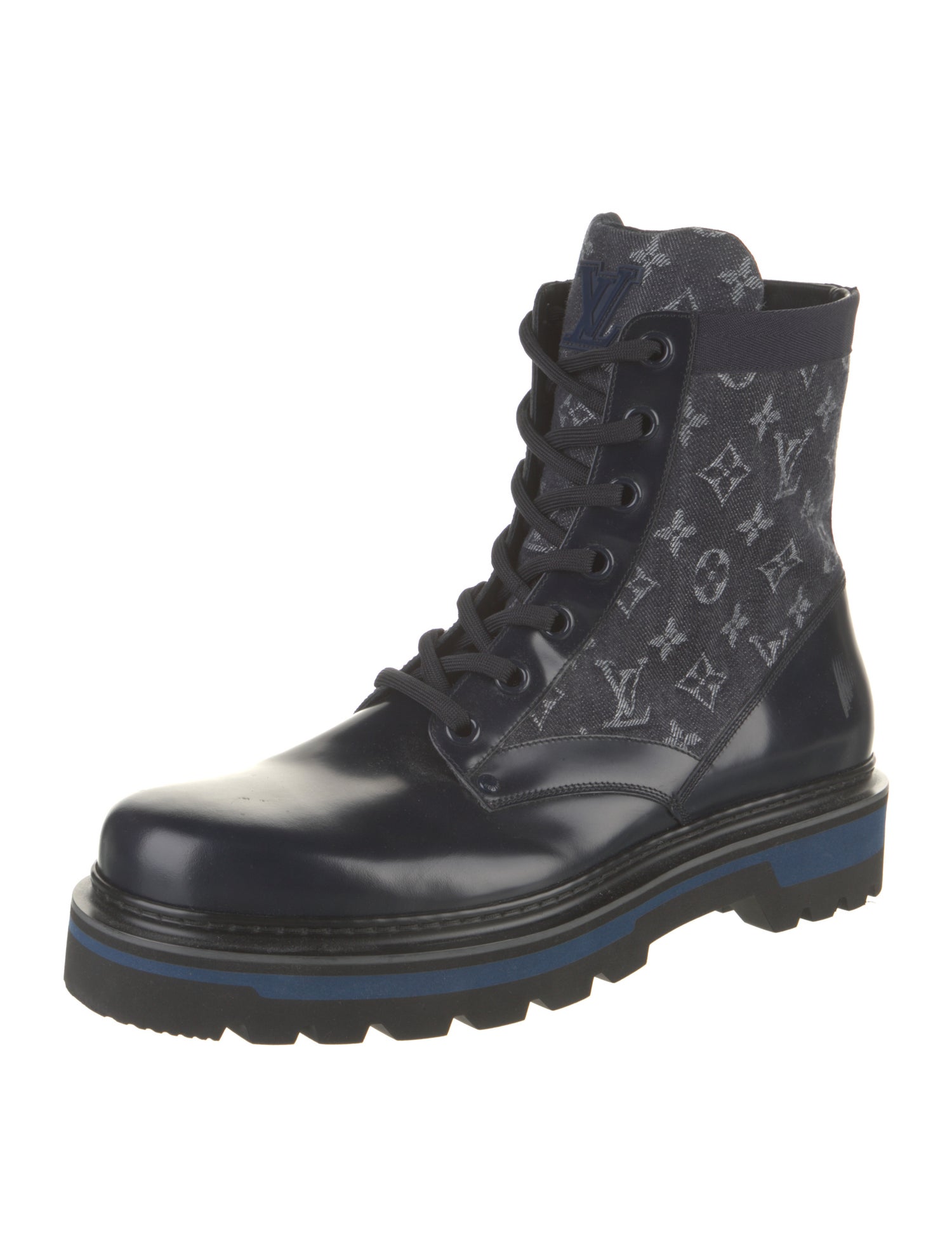 Louis Vuitton LV Monogram Leather Combat Boots