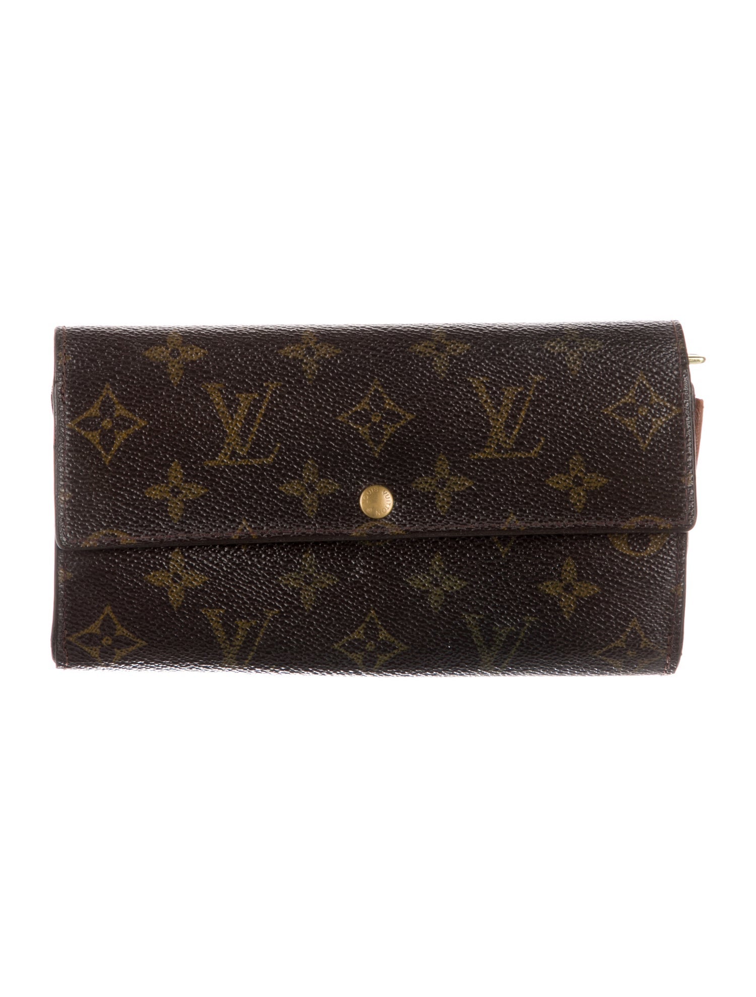 Louis Vuitton LV Monogram Coated Canvas Sarah Wallet