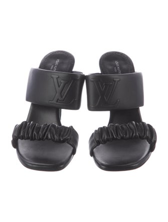 Louis Vuitton Leather Printed Slides
