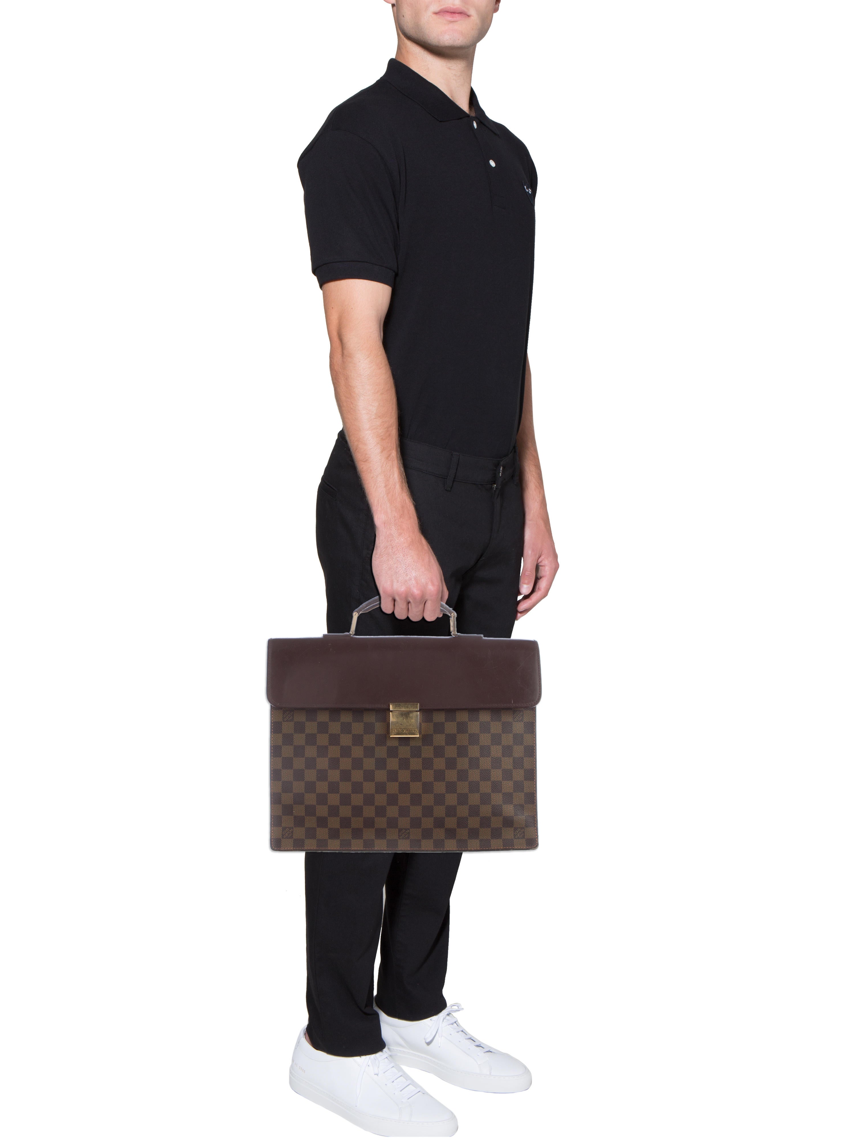 louis vuitton briefcase altona damier ebene pm brown