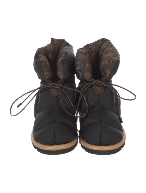 Louis Vuitton Monogram Pattern Nylon Lace-Up Boots