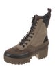 Louis Vuitton LV Monogram Suede Combat Boots
