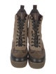 Louis Vuitton LV Monogram Suede Combat Boots
