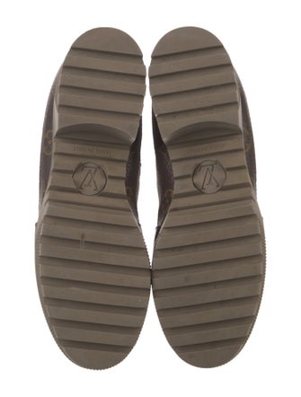 Louis Vuitton LV Monogram Suede Combat Boots