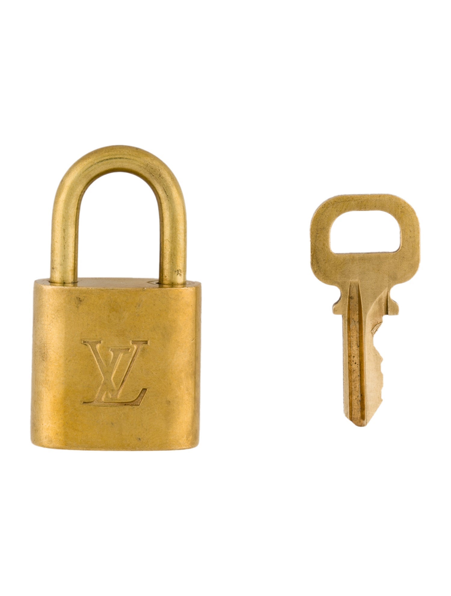 Louis Vuitton Brass Lock & Key Set