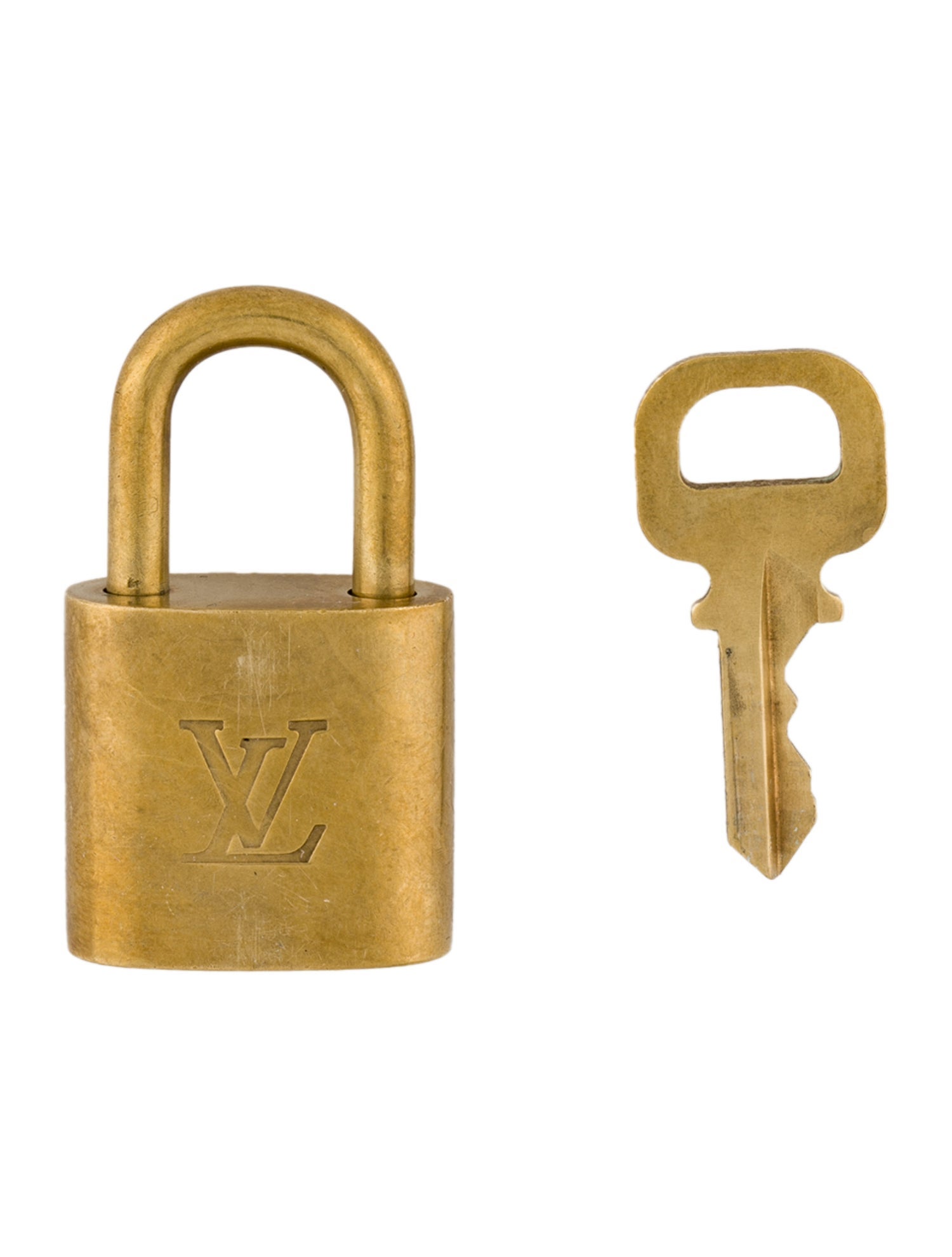 Louis Vuitton Brass Lock & Key Set