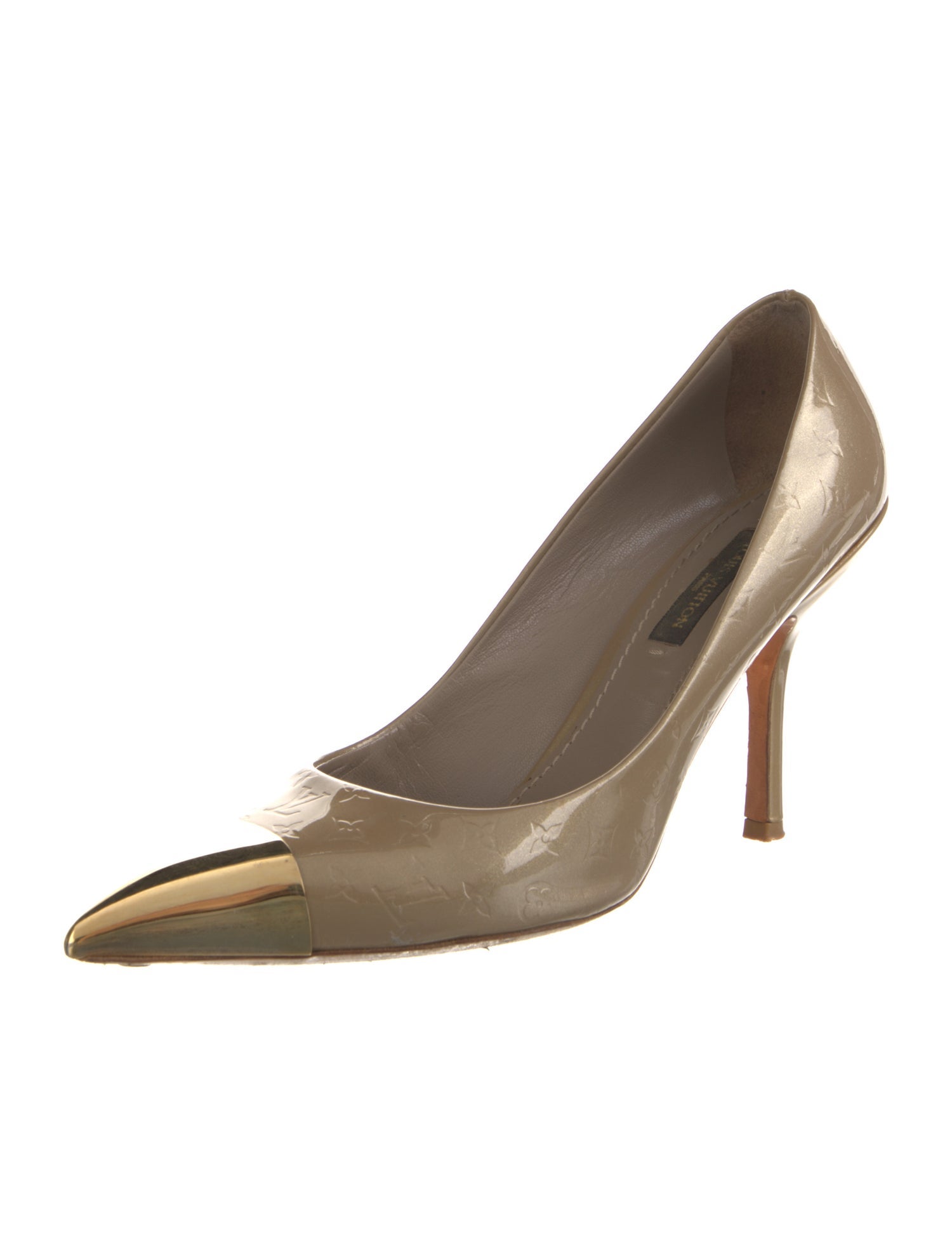 Louis Vuitton Monogram Pattern Patent Leather Pumps