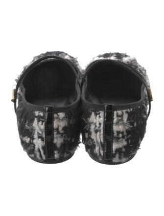 Louis Vuitton Wool Floral Print Mary Jane Flats