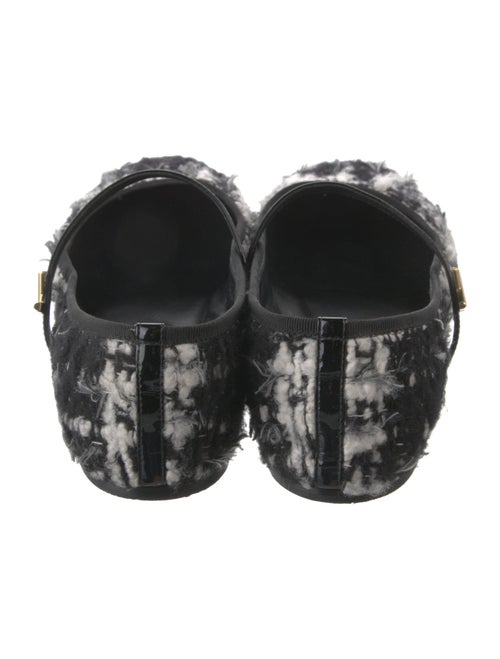 Louis Vuitton Wool Floral Print Mary Jane Flats