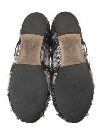 Louis Vuitton Wool Floral Print Mary Jane Flats