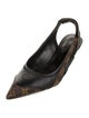 Louis Vuitton LV Monogram Whipstitch Trim Slingback Pumps