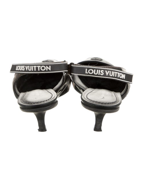Louis Vuitton LV Monogram Whipstitch Trim Slingback Pumps