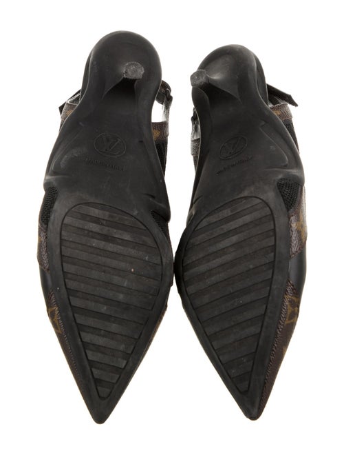 Louis Vuitton LV Monogram Whipstitch Trim Slingback Pumps
